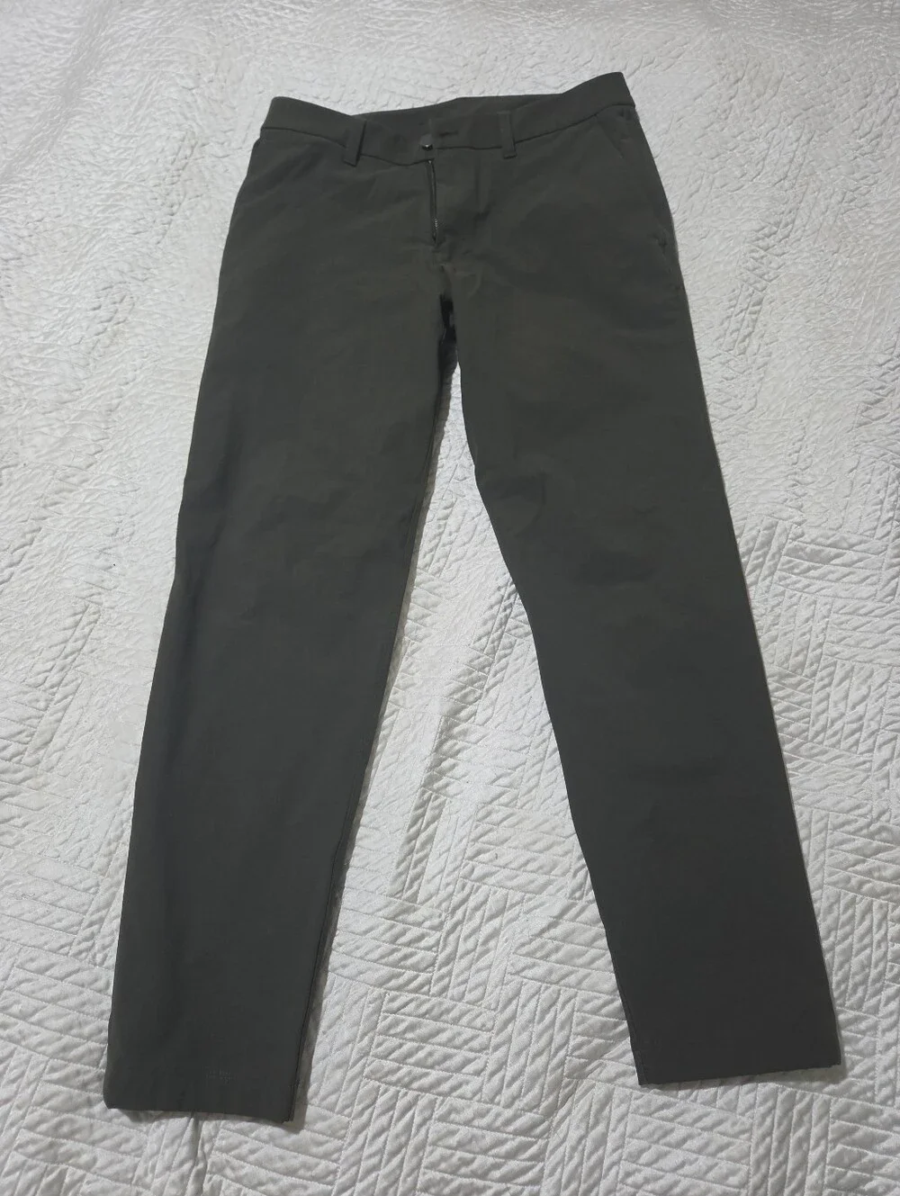 Lululemon ABC Classic Trouser Pant Olive Green Stretch Commuter Golf Workwear 32 - Picture 5 of 9
